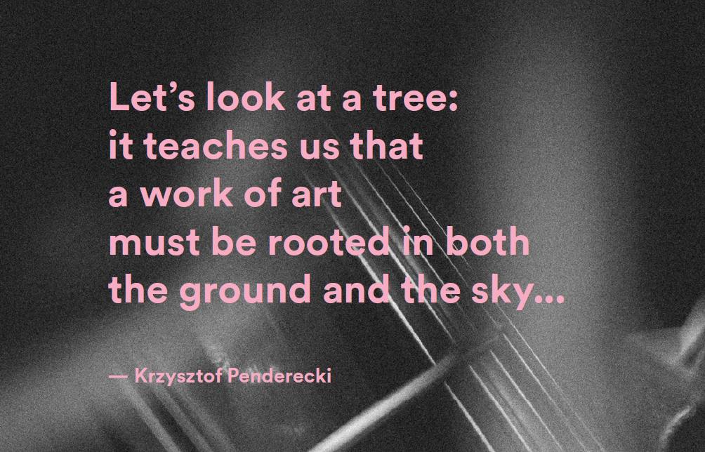 Penderecki Quote